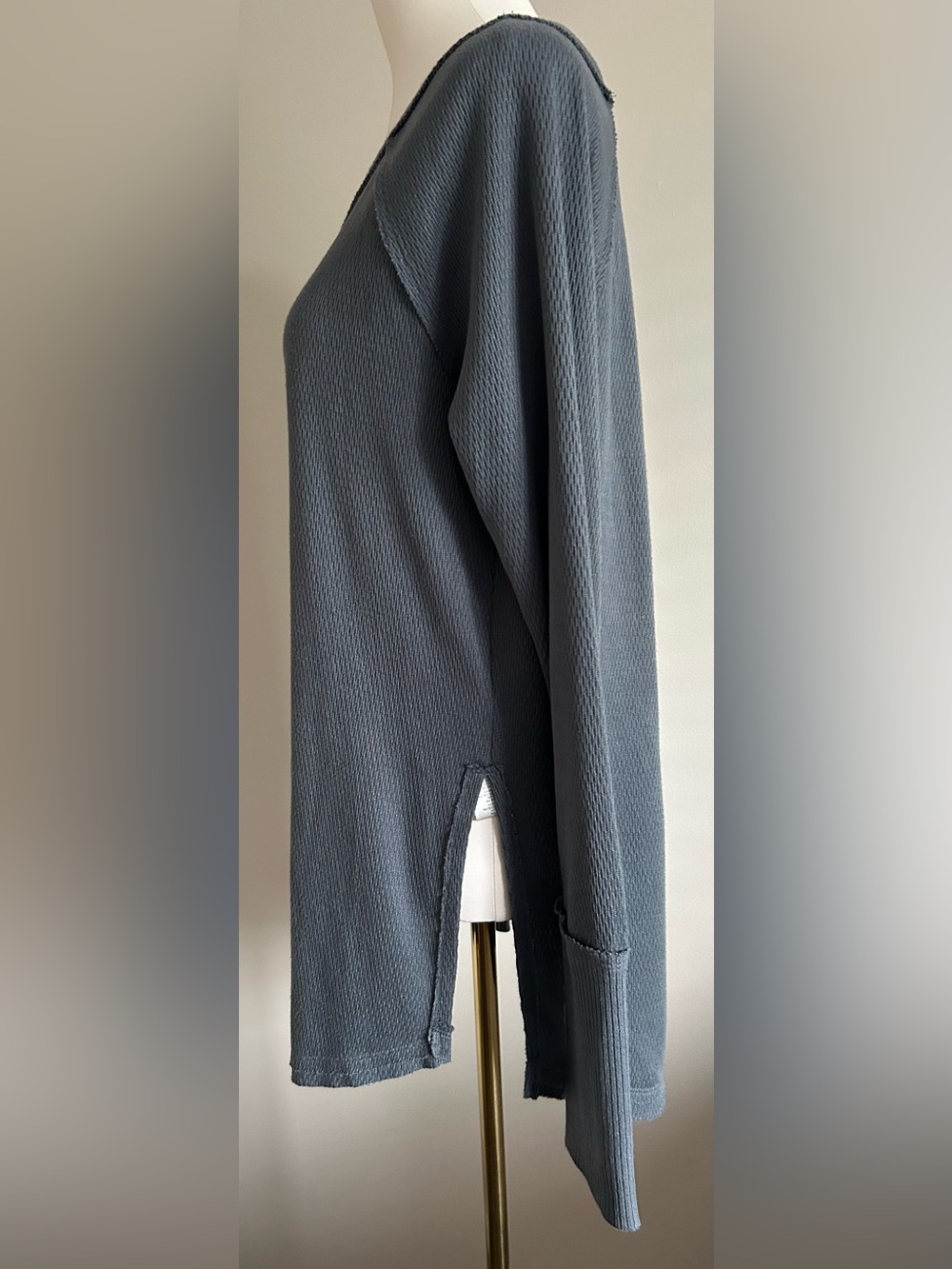 We The Free by Free People “Snowy” Thermal Tunic in Dark Grey - Picture 3 of 11